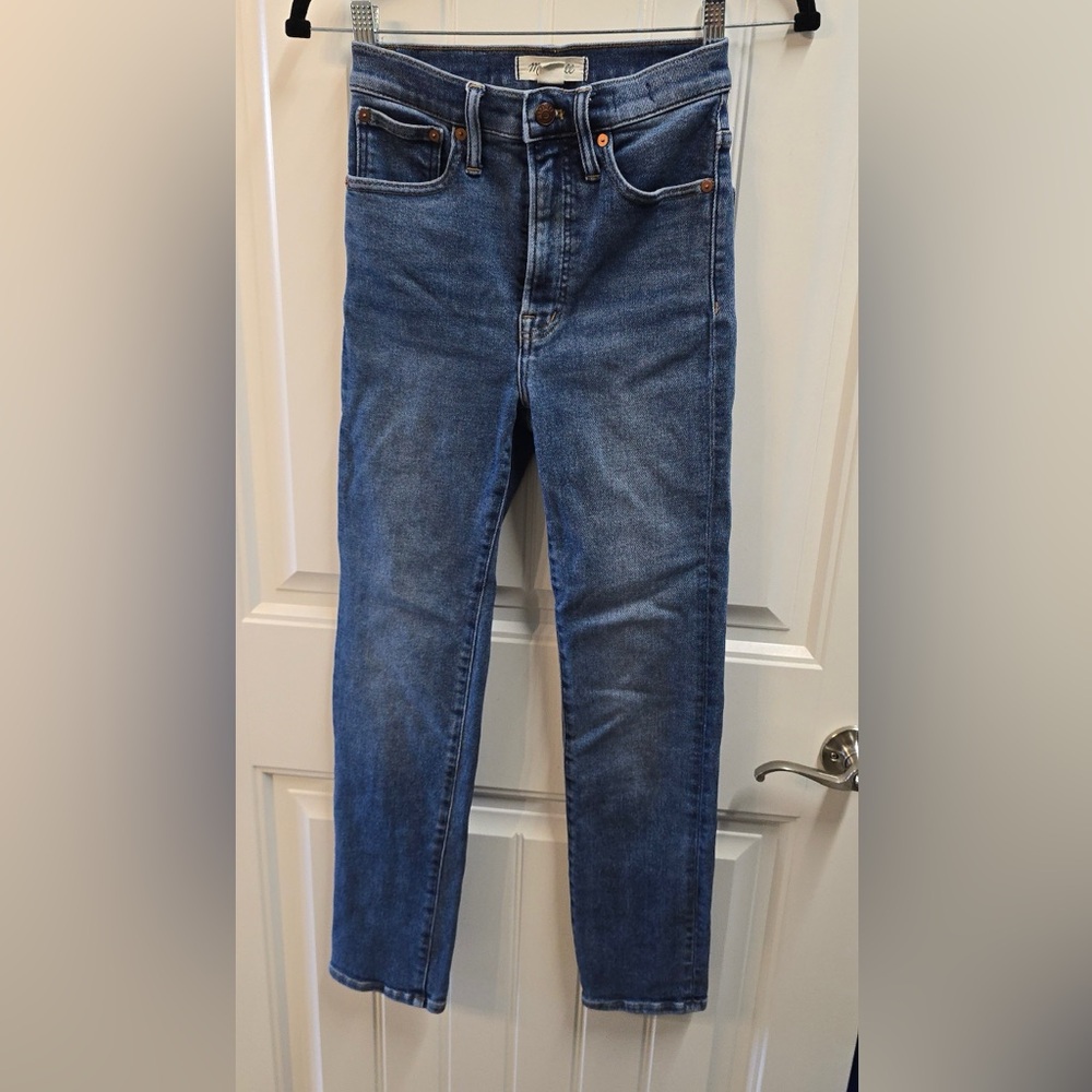 Madewell The Perfect Vintage Jean Size 24 High Rise Straight Medium Wash